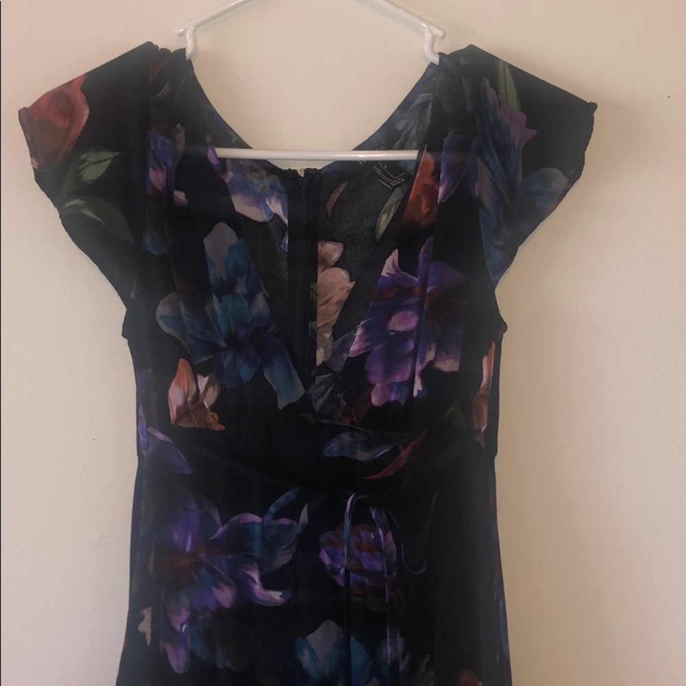 Floral black maxi dress